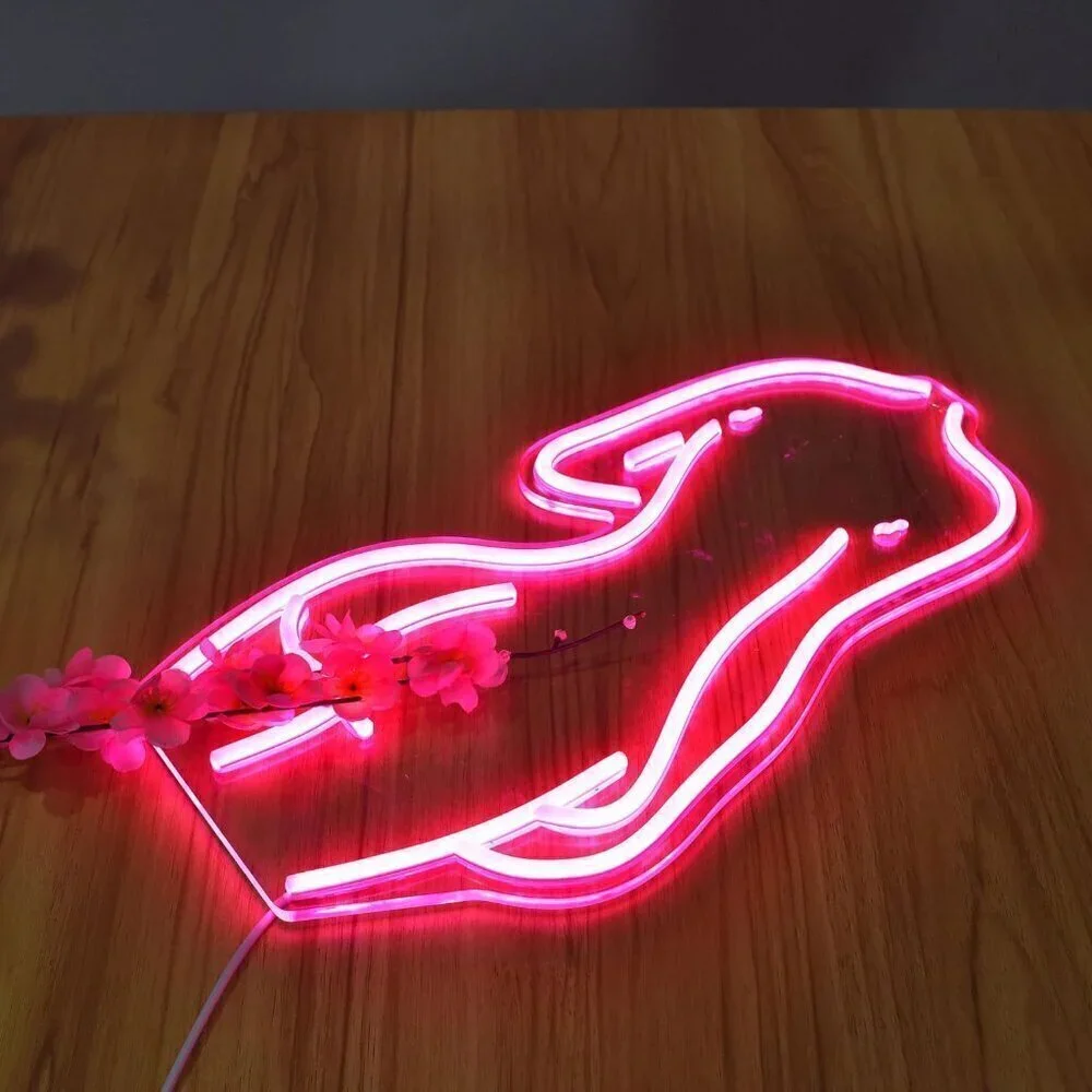🆕Lady Back Neon Signs LED Night Lights USB Connected Decorative Man Cave …